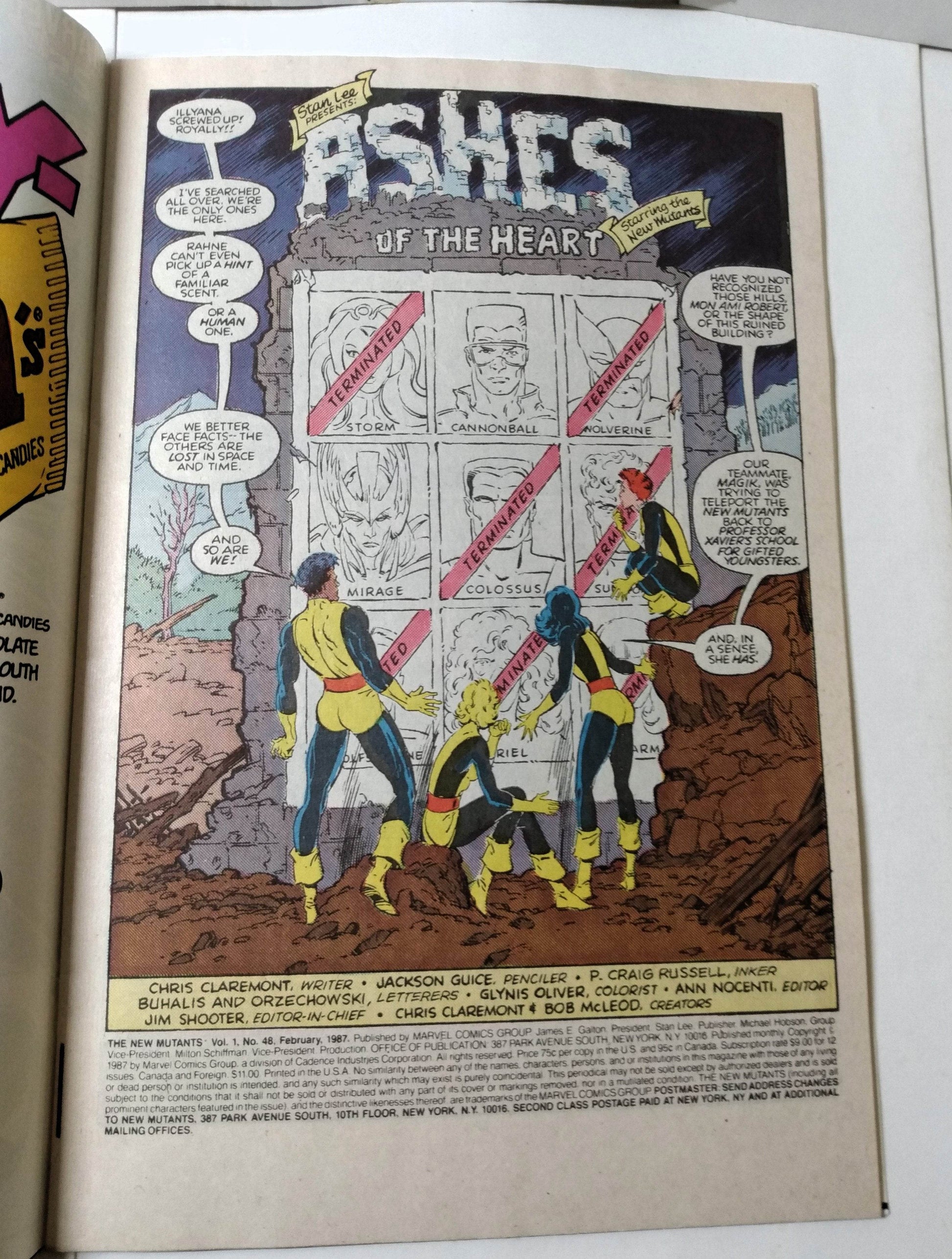 The New Mutants Issue #48 Comic Book February 1987 Marvel Comics - TulipStuff