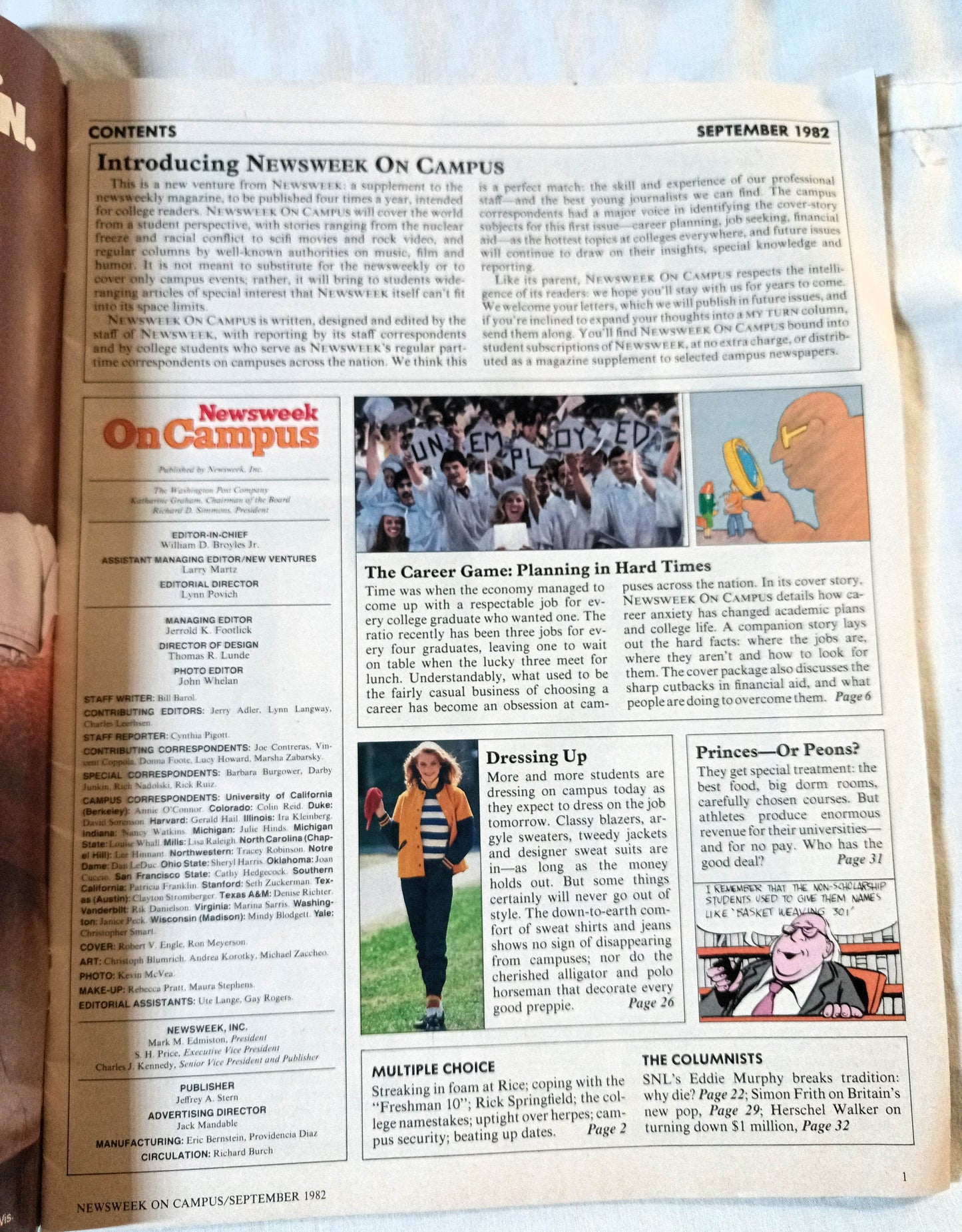 Newsweek On Campus Magazine September 1982 First Issue - TulipStuff