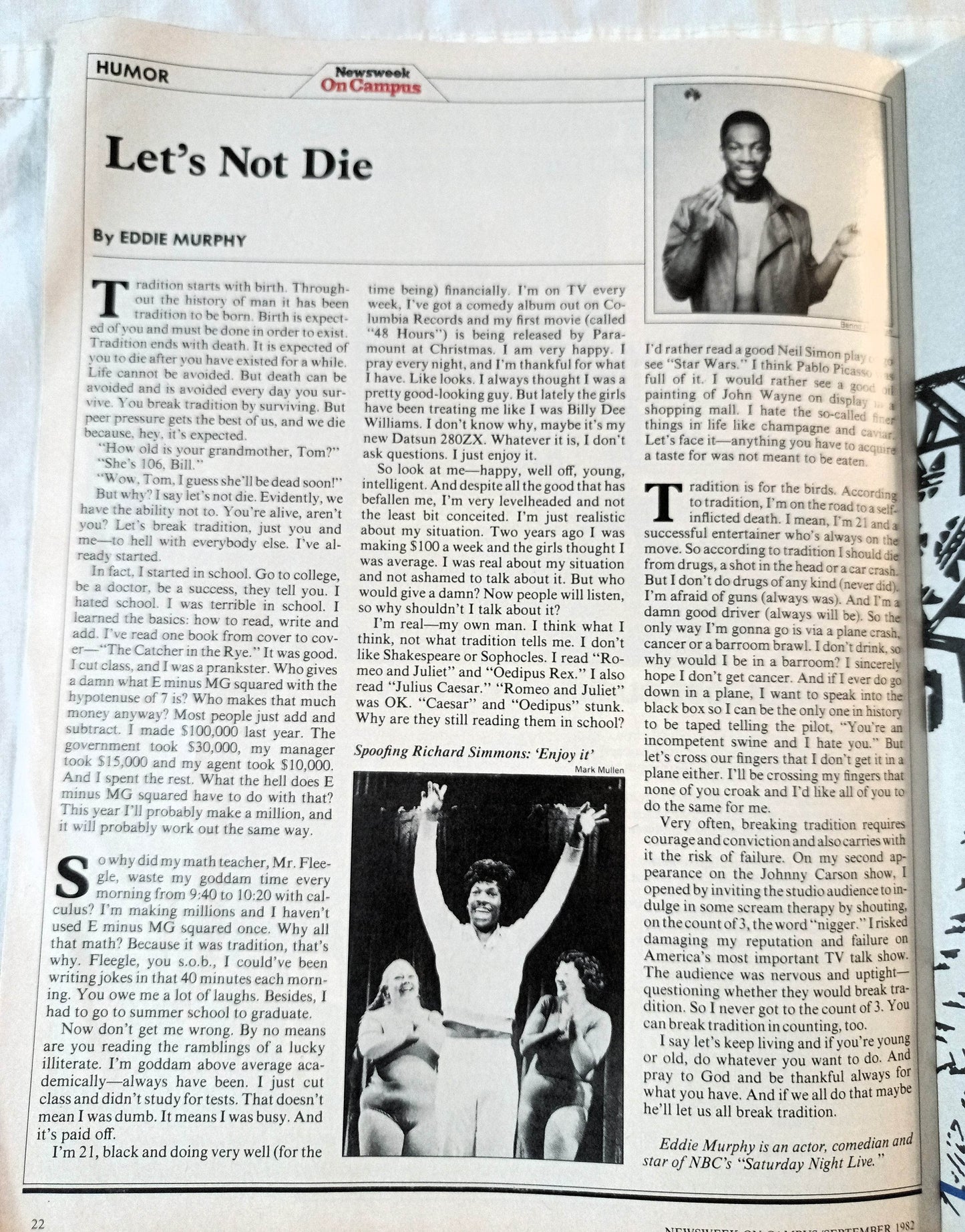 Newsweek On Campus Magazine September 1982 First Issue - TulipStuff