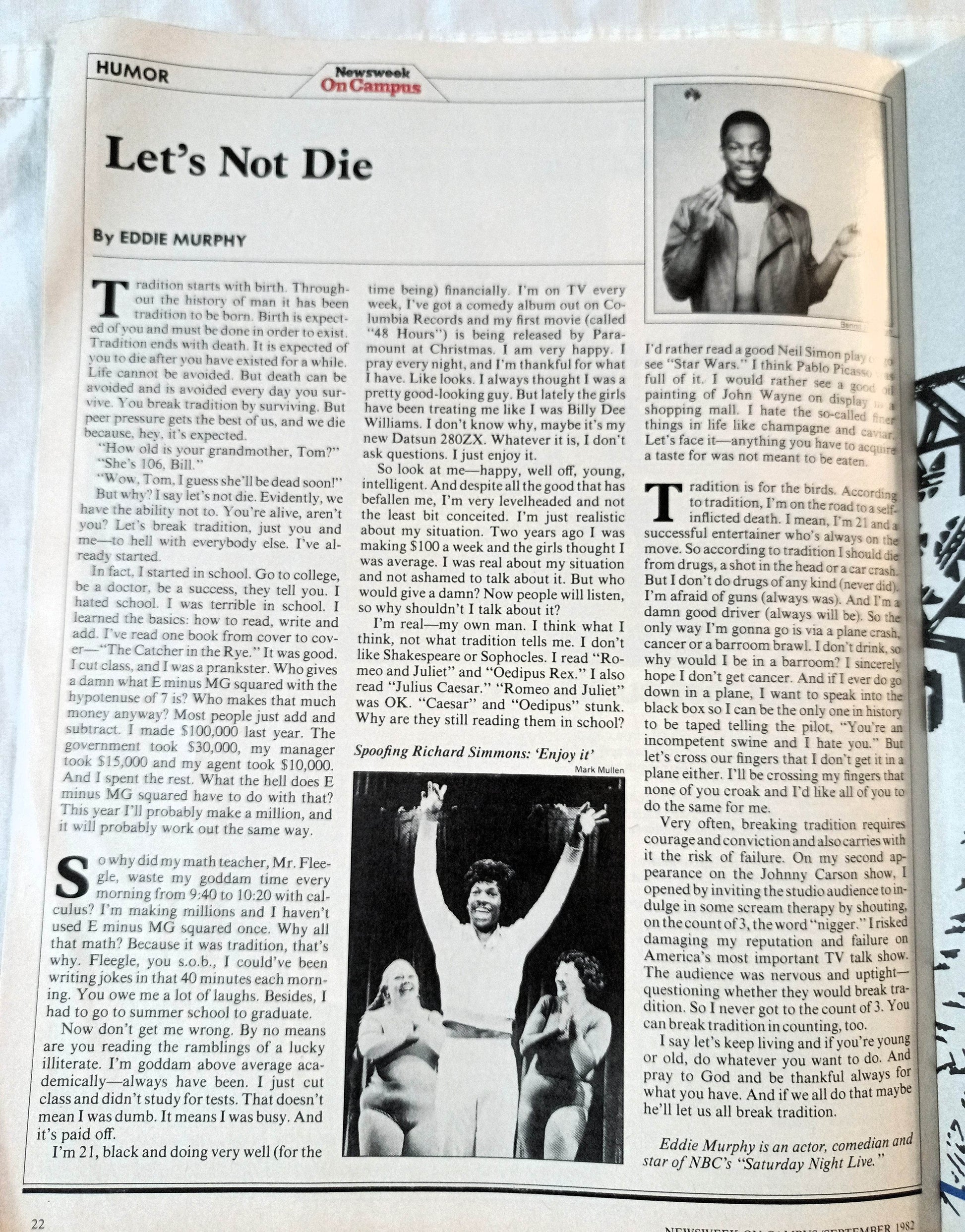 Newsweek On Campus Magazine September 1982 First Issue - TulipStuff