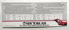 Load image into Gallery viewer, New York Air 1984 Boston Detroit Flight Schedule Airline Ad - TulipStuff
