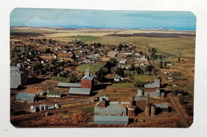 Nezperce Idaho Lewis County Aerial View Postcard 1950's - TulipStuff