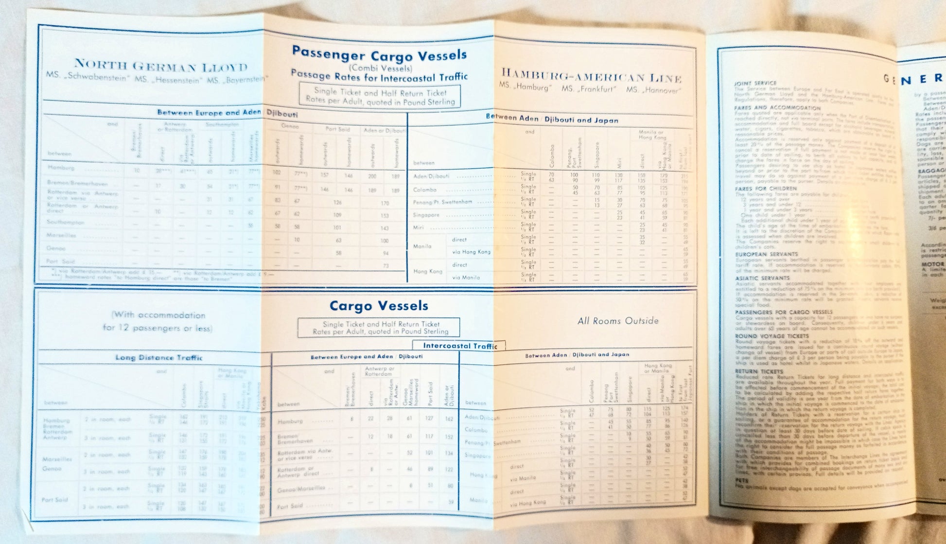 North German Lloyd Hamburg-American Line Cargoliners Brochure 1961 - TulipStuff