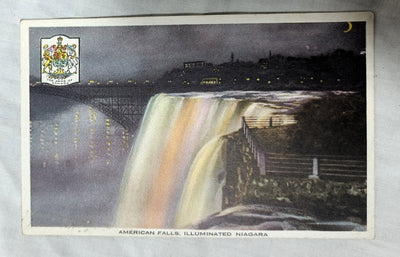 Niagara Falls American Falls Illuminated Prospect Point 1920's - TulipStuff