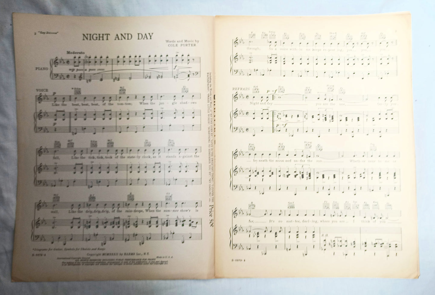 Night And Day Frank Sinatra Cole Porter Sheet Music 1942 - TulipStuff