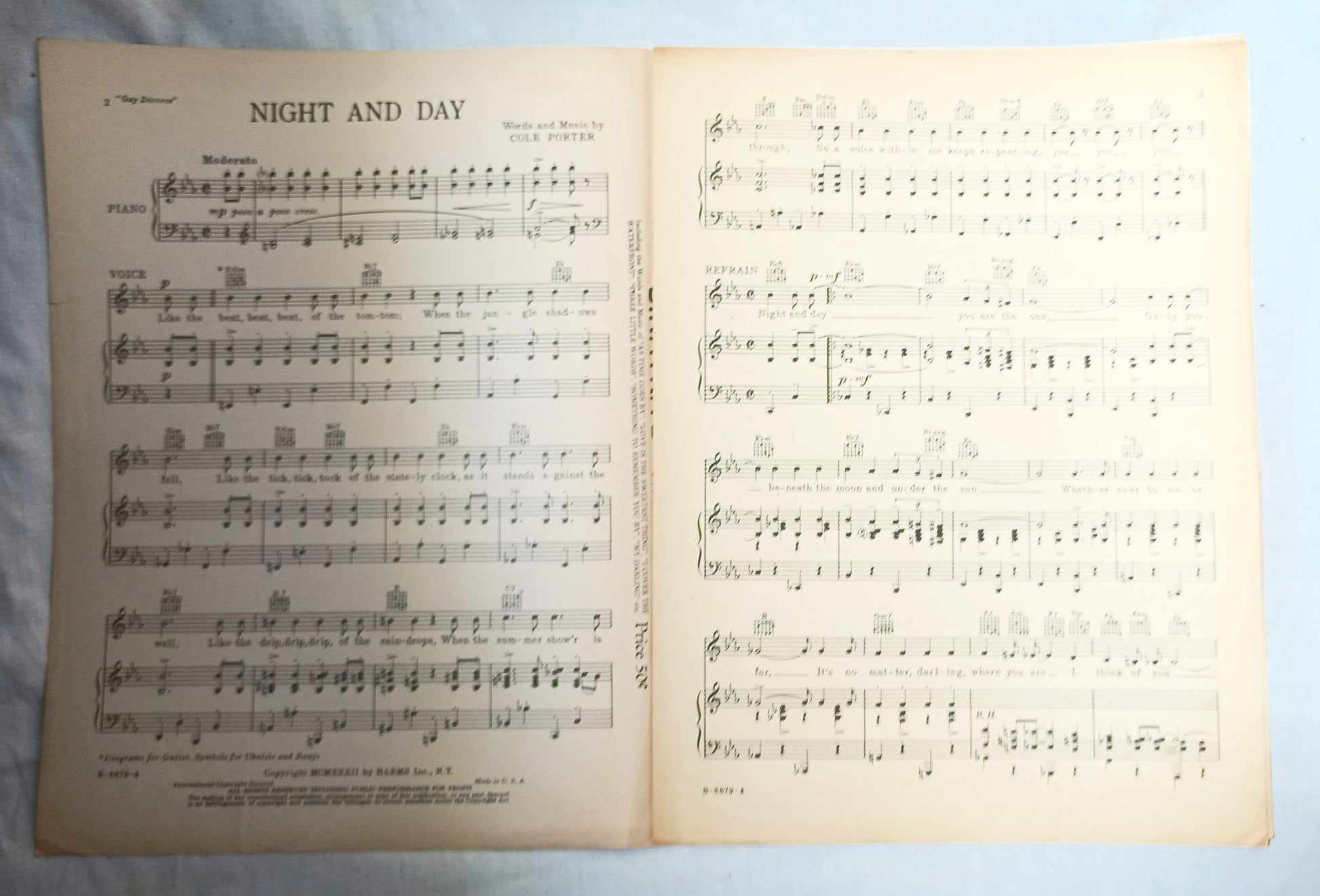Night And Day Frank Sinatra Cole Porter Sheet Music 1942 - TulipStuff