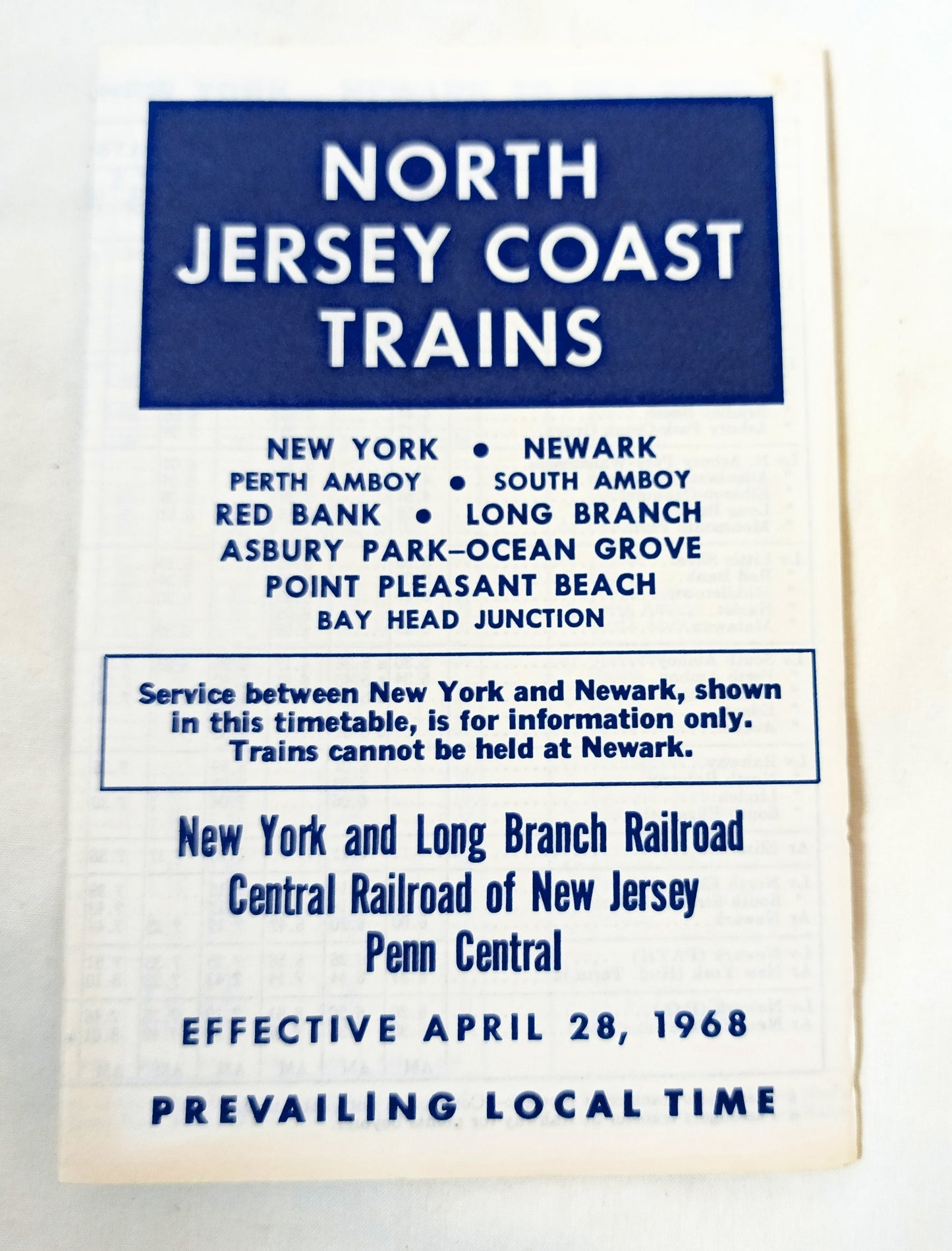 North Jersey Coast Trains 1968 Penn Central NY Long Branch RR Jersey Central - TulipStuff
