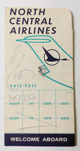 Load image into Gallery viewer, North Central Airlines Gate Pass Ticket Jacket Baggage Claim 1970 - TulipStuff
