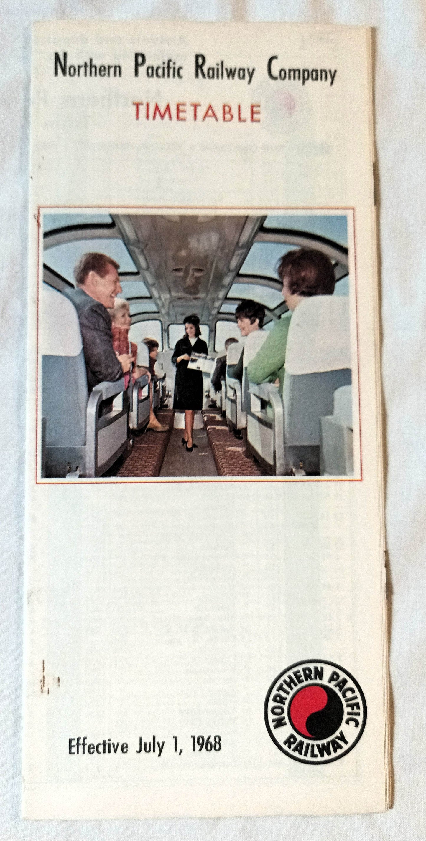 Northern Pacific Railway Company Timetable July 1968 - TulipStuff