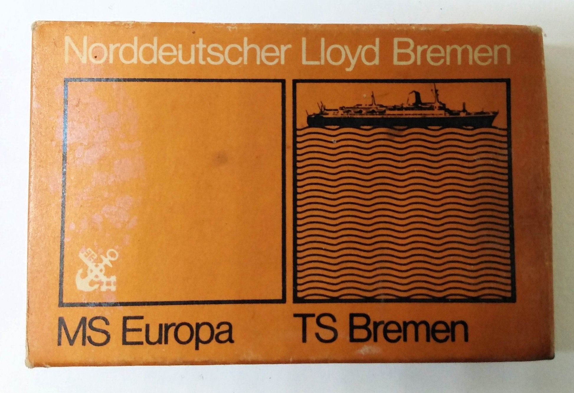 North German Lloyd Line TS Bremen MS EUROPA Soap Box (Empty) 1960's - TulipStuff