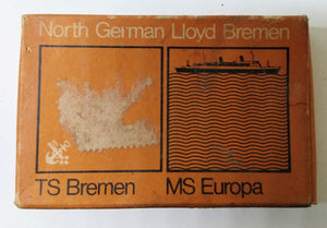 North German Lloyd Line TS Bremen MS EUROPA Soap Box (Empty) 1960's - TulipStuff