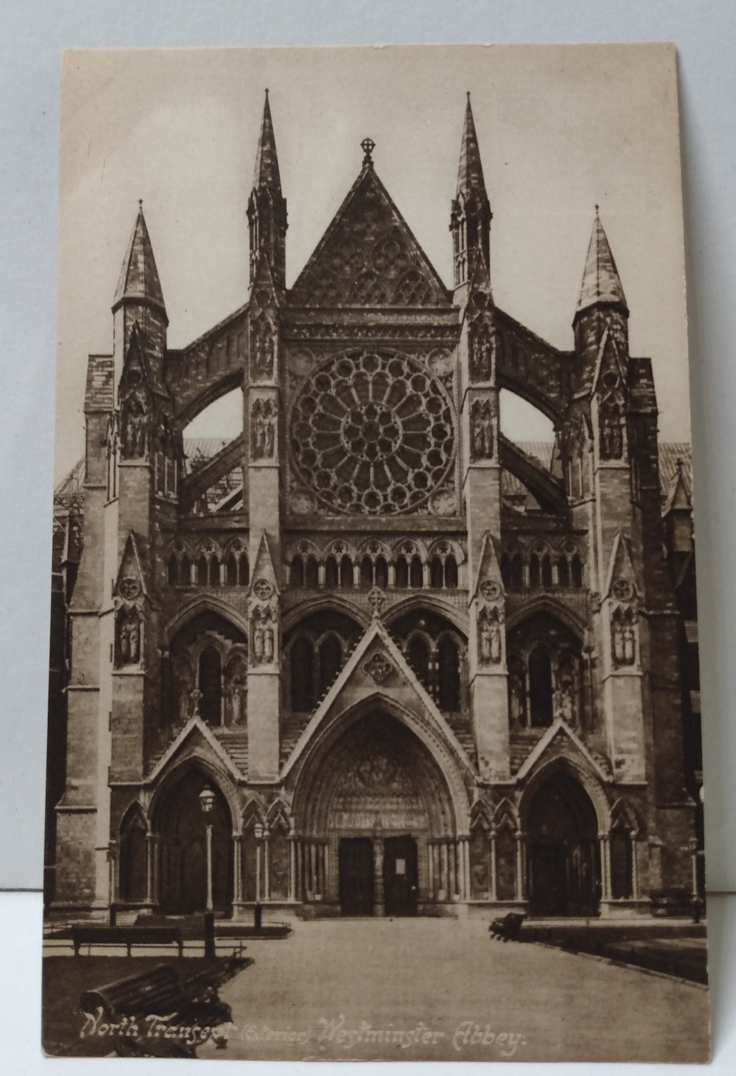 North Transept Westminster Abbey London Postcard 1900's Valentine's Gravure - TulipStuff