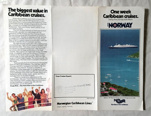 ss Norway Norwegian Caribbean Lines 1981 Caribbean Cruises Brochure - TulipStuff