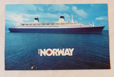ss Norway Norwegian Caribbean Lines Oversized Postcard 1980 - TulipStuff