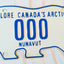 Nunavut Polar Bear Sample Car License Plate Canada 1999 - TulipStuff