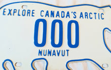 Load image into Gallery viewer, Nunavut Polar Bear Sample Car License Plate Canada 1999 - TulipStuff
