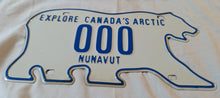 Load image into Gallery viewer, Nunavut Polar Bear Sample Car License Plate Canada 1999 - TulipStuff
