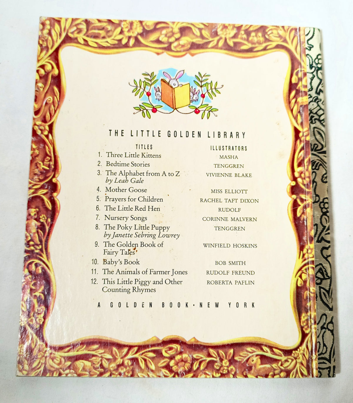 Nursery Songs Little Golden Book Corinne Malvern 50th Anniversary 1992 - TulipStuff