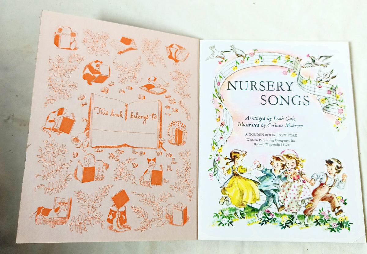 Nursery Songs Little Golden Book Corinne Malvern 50th Anniversary 1992 - TulipStuff