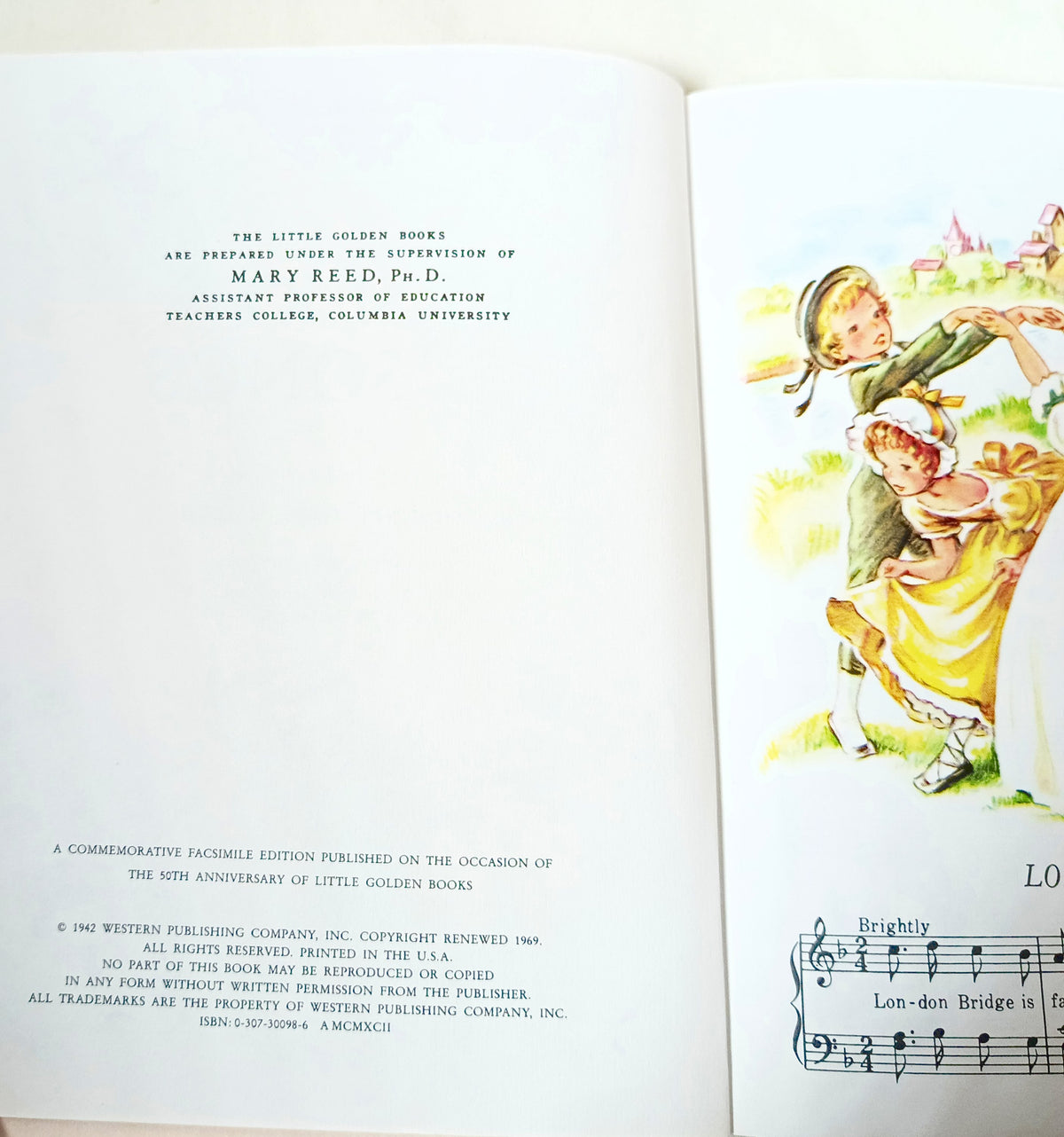 Nursery Songs Little Golden Book Corinne Malvern 50th Anniversary 1992 - TulipStuff