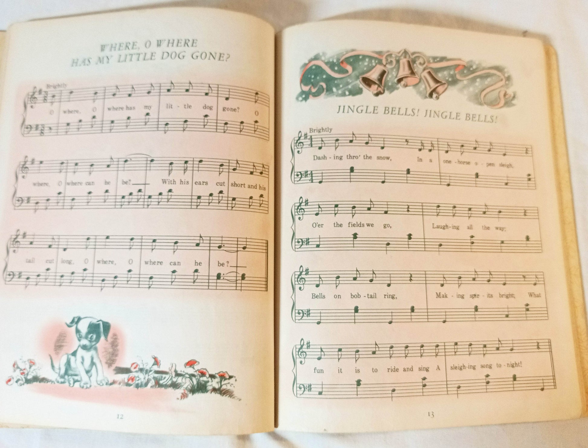 Nursery Songs Little Golden Book Corinne Malvern Hardcover 1942 - TulipStuff