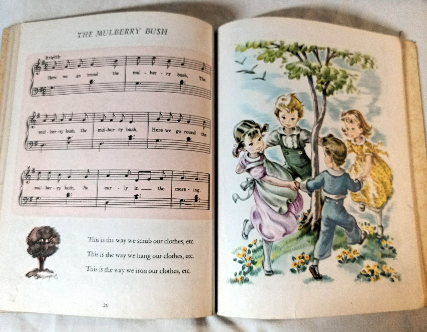 Nursery Songs Little Golden Book Corinne Malvern Hardcover 1942 - TulipStuff