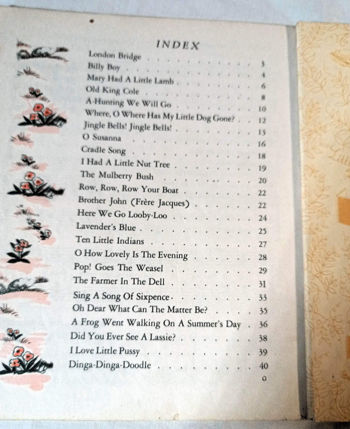 Nursery Songs Little Golden Book Corinne Malvern Hardcover 1942 - TulipStuff