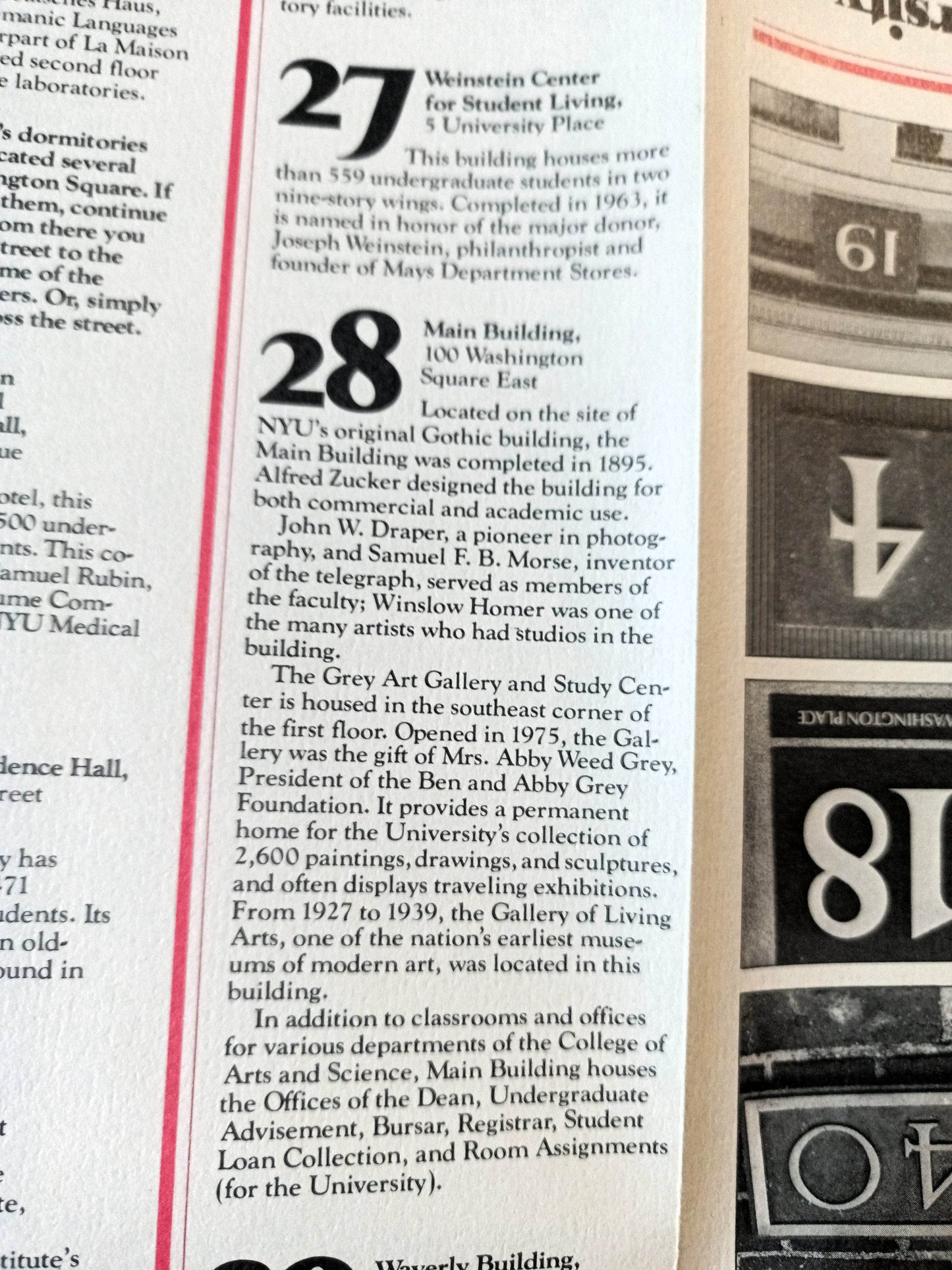 NYU New York University Washington Square Walking Tour Map Guide 1978 - TulipStuff