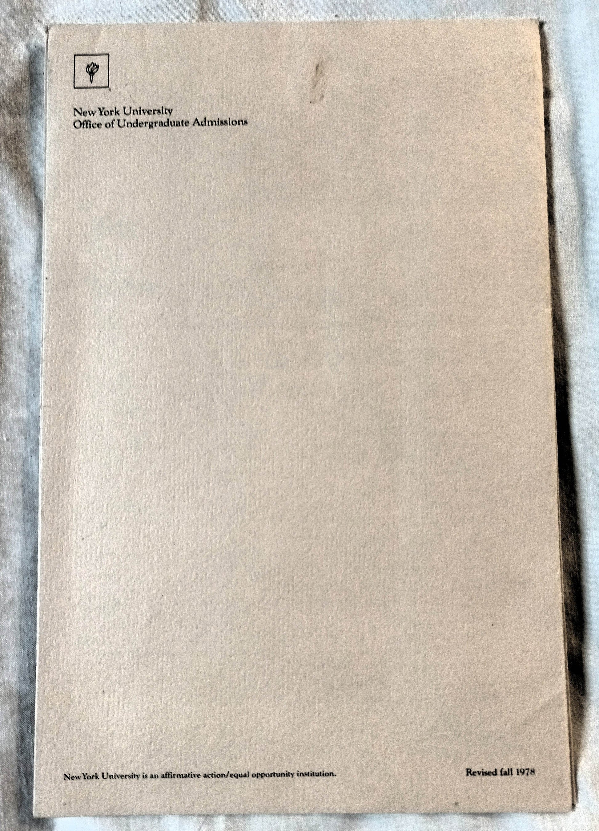 NYU New York University Washington Square Walking Tour Map Guide 1978 - TulipStuff