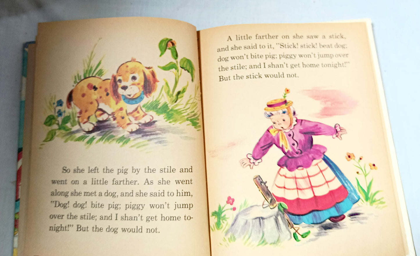 The Old Woman And Her Pig Tip-Top Elf Book Rand McNally 1952 - TulipStuff