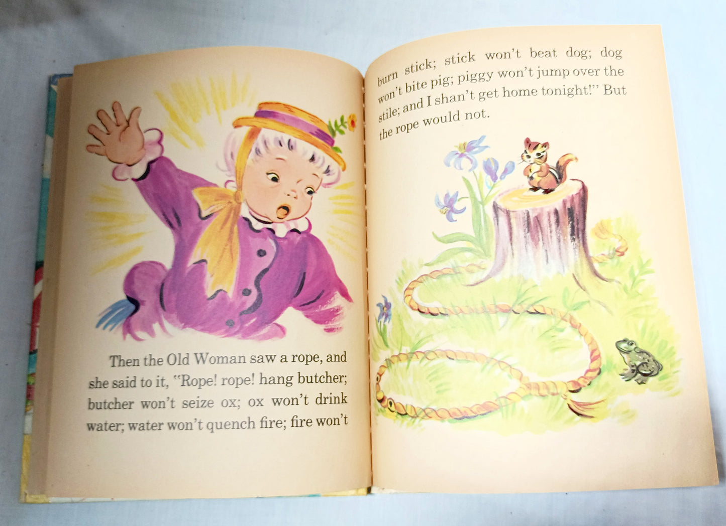La Vieille Femme et son Cochon Tip-Top Elf Book Rand McNally 1952