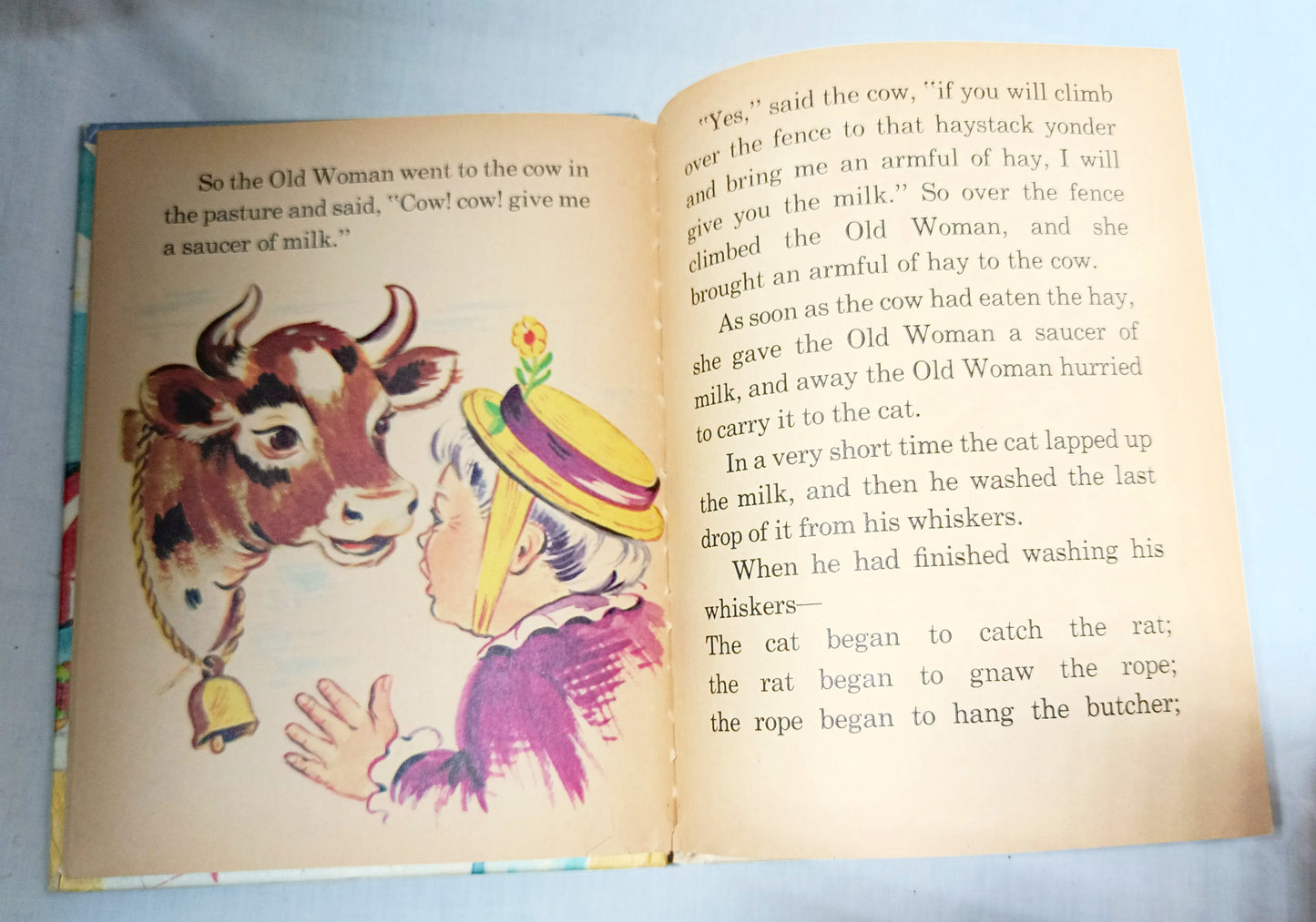 The Old Woman And Her Pig Tip-Top Elf Book Rand McNally 1952 - TulipStuff
