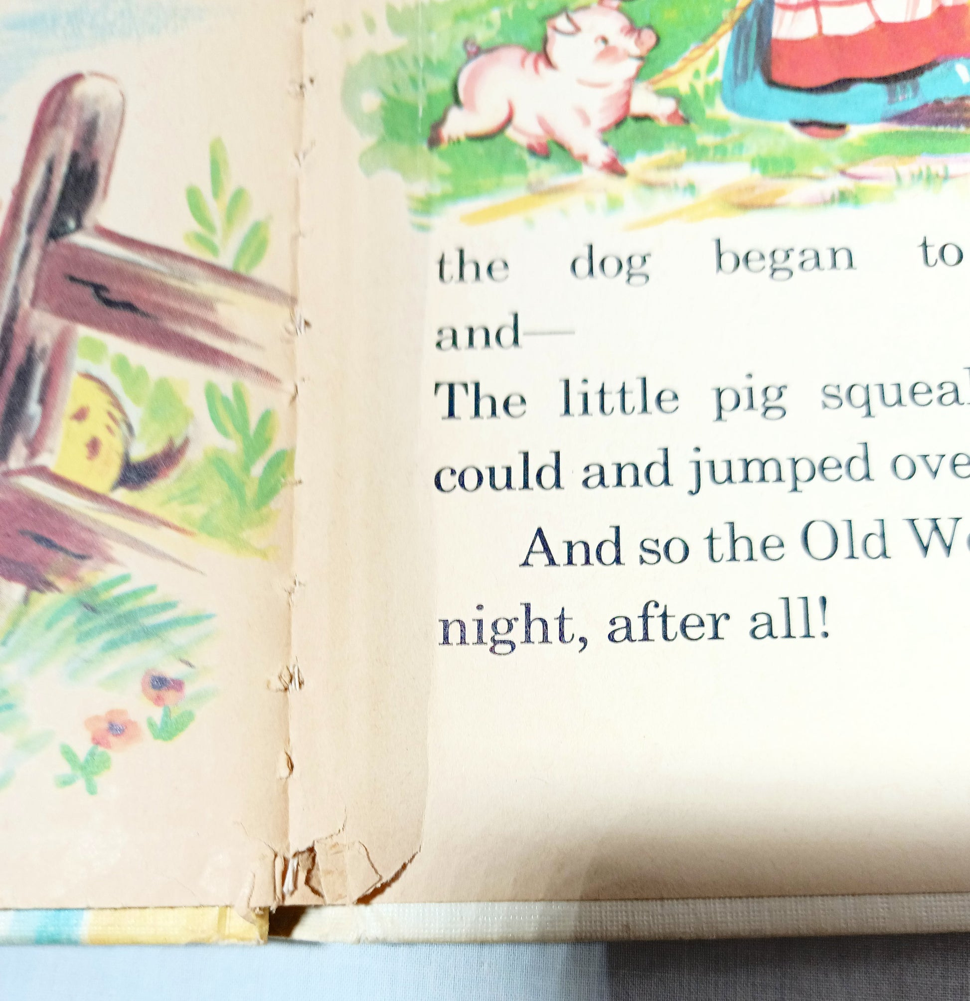 The Old Woman And Her Pig Tip-Top Elf Book Rand McNally 1952 - TulipStuff