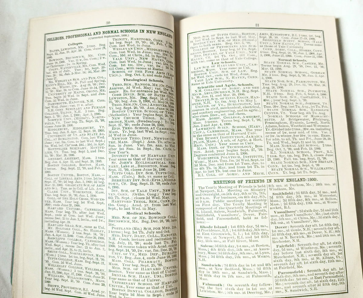 The Old Farmer's Almanac 1900 New Bedford Mass F.S. Brightman Co - TulipStuff