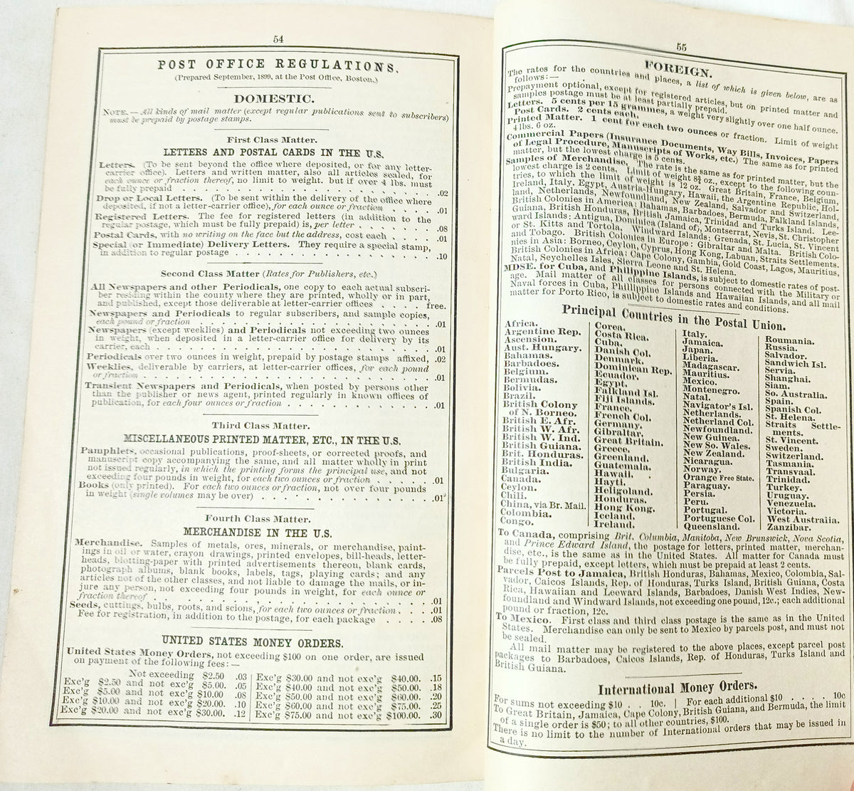 The Old Farmer's Almanac 1900 New Bedford Mass F.S. Brightman Co - TulipStuff