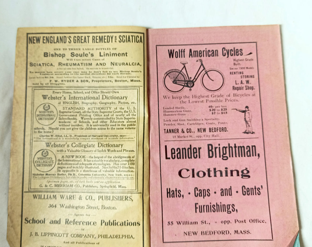 The Old Farmer's Almanac 1900 New Bedford Mass F.S. Brightman Co - TulipStuff