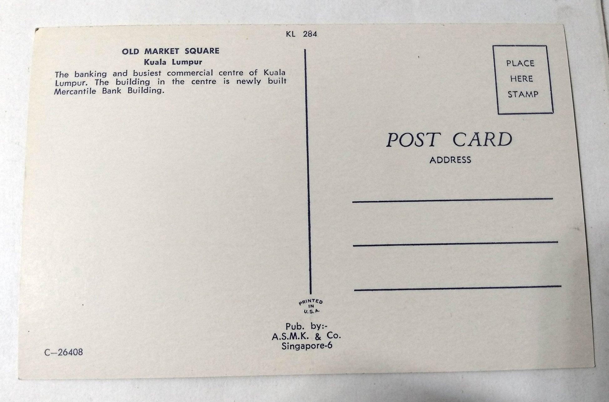 Old Market Square Mercantile Bank Building Kuala Lumpur Malaysia 1950's - TulipStuff