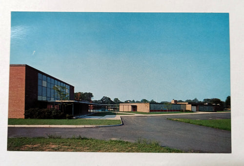 Old Saybrook Junior Senior High School Connecticut 1960's Postcard - TulipStuff