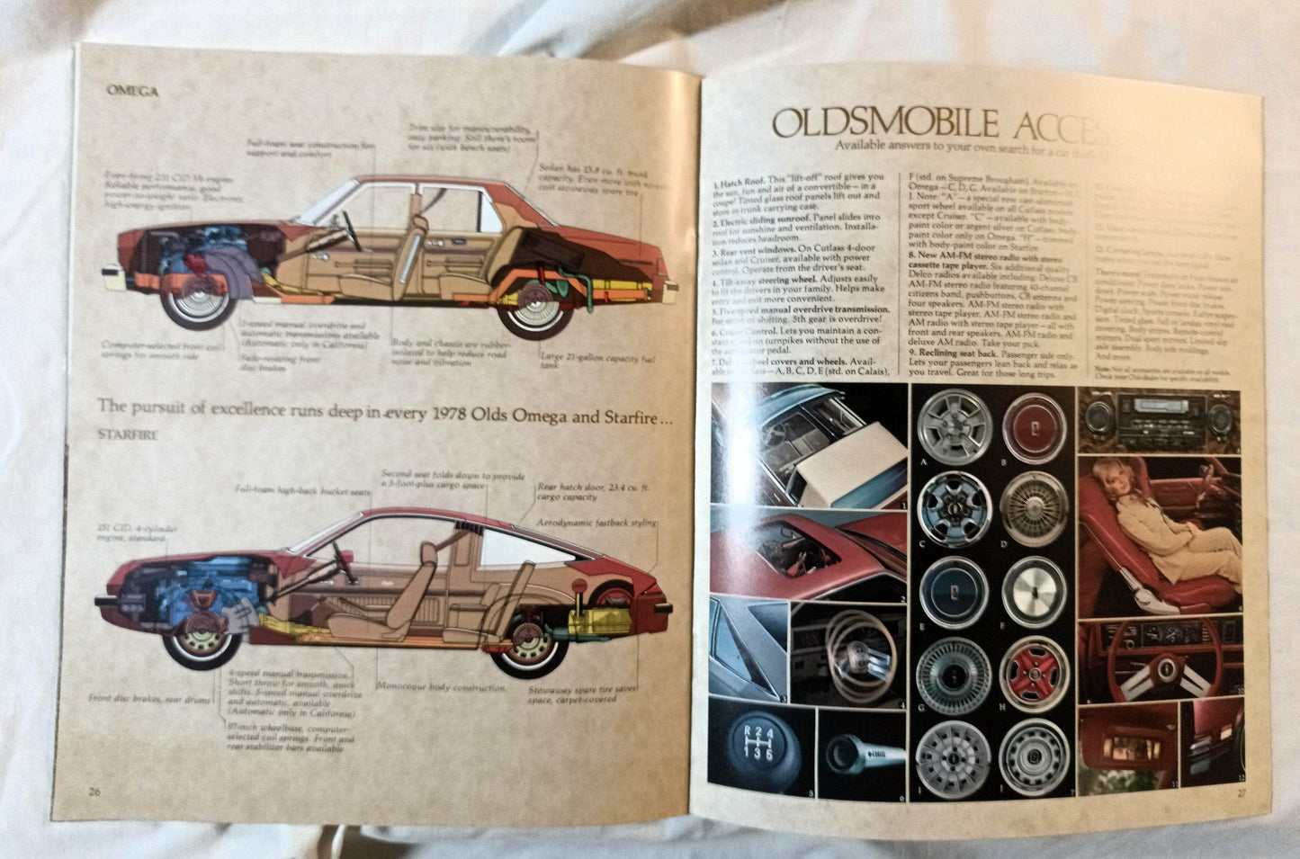 Oldsmobile Full Line 1978 Dealer Sales Brochure Cutlass Delta 88 Omega - TulipStuff