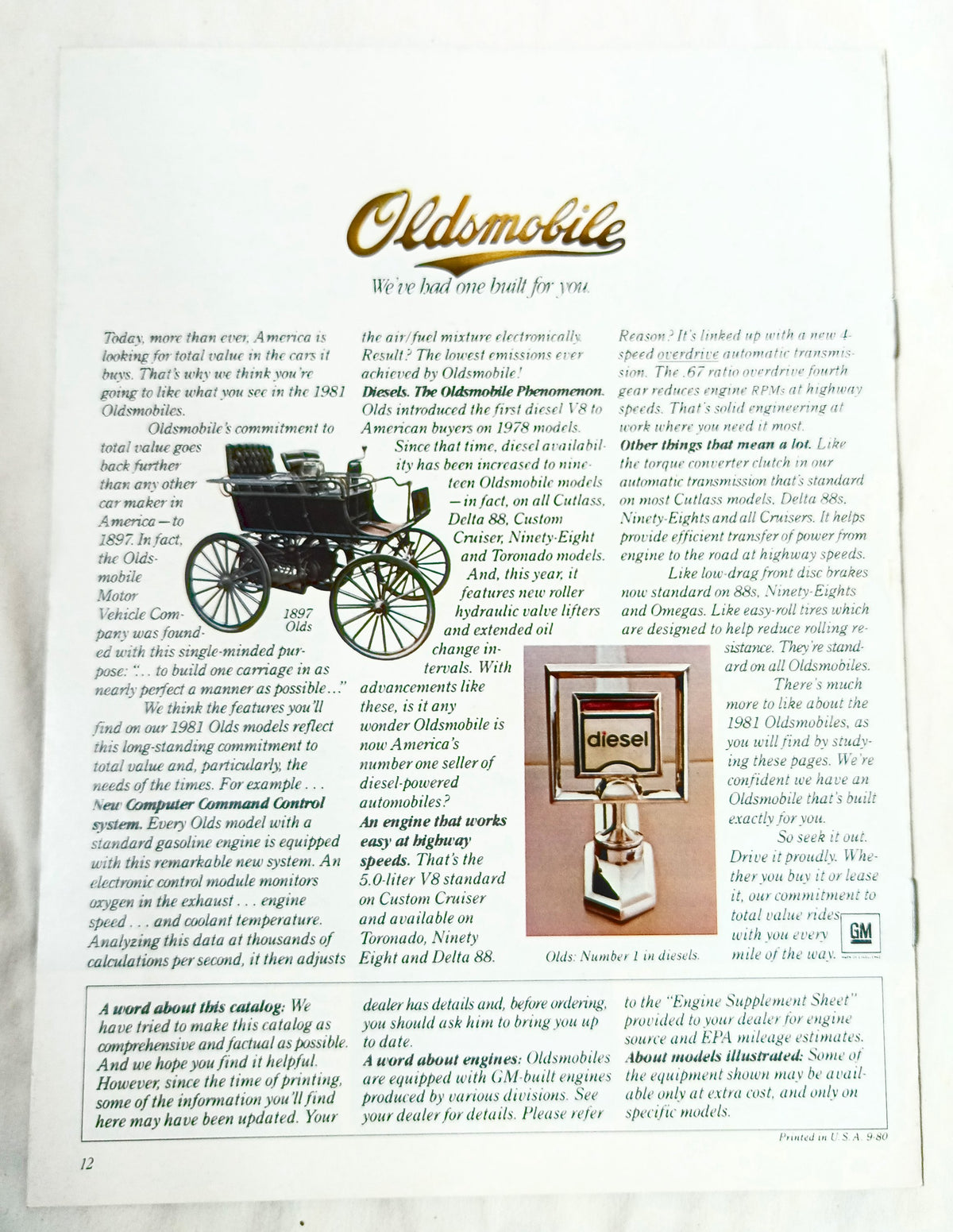 Oldsmobile 1981 Dealer Brochure Cutlass 98 Delta 88 Toronado Omega - TulipStuff