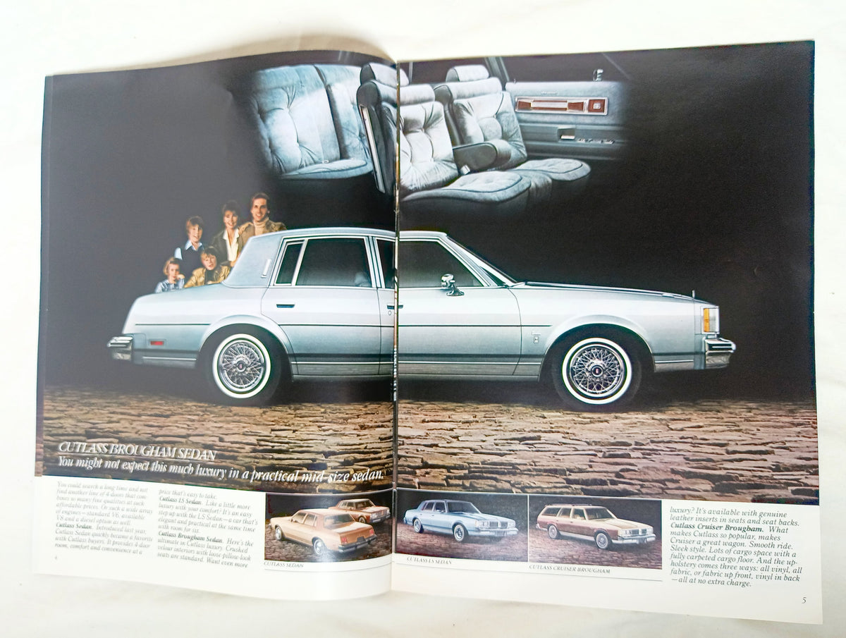 Oldsmobile 1981 Dealer Brochure Cutlass 98 Delta 88 Toronado Omega - TulipStuff