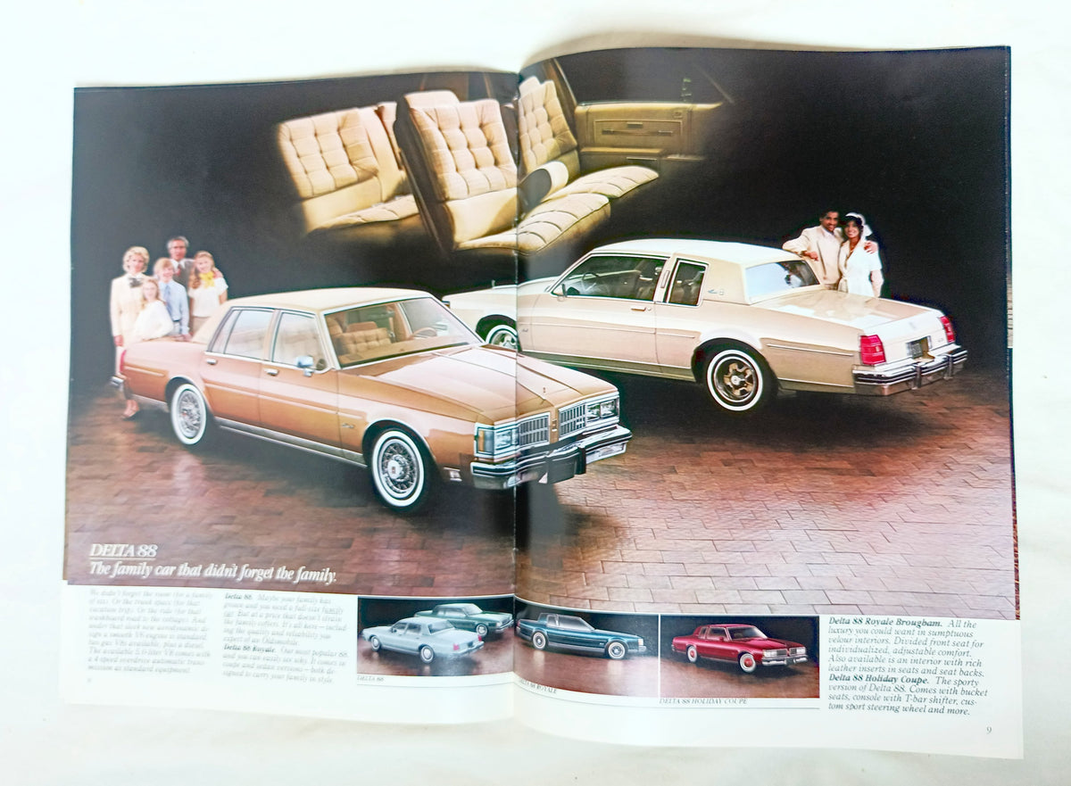 Oldsmobile 1981 Dealer Brochure Cutlass 98 Delta 88 Toronado Omega - TulipStuff