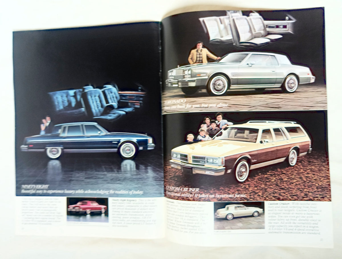 Oldsmobile 1981 Dealer Brochure Cutlass 98 Delta 88 Toronado Omega - TulipStuff