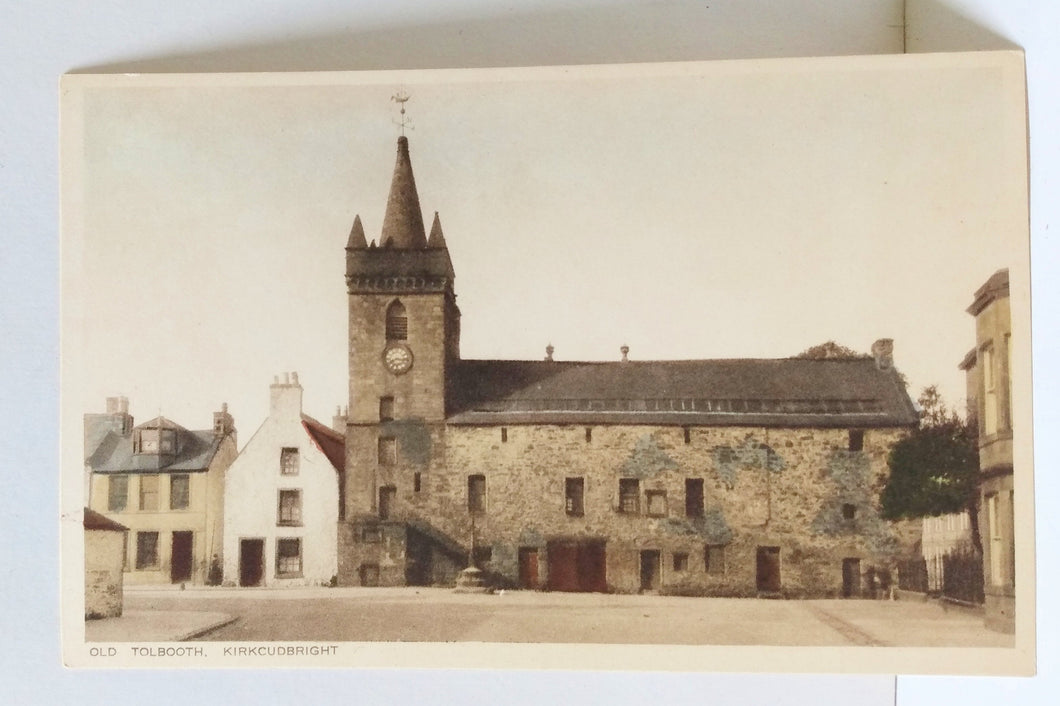 Old Tolbooth Kirkcudbright Scotland Late 1910's Postcard - TulipStuff