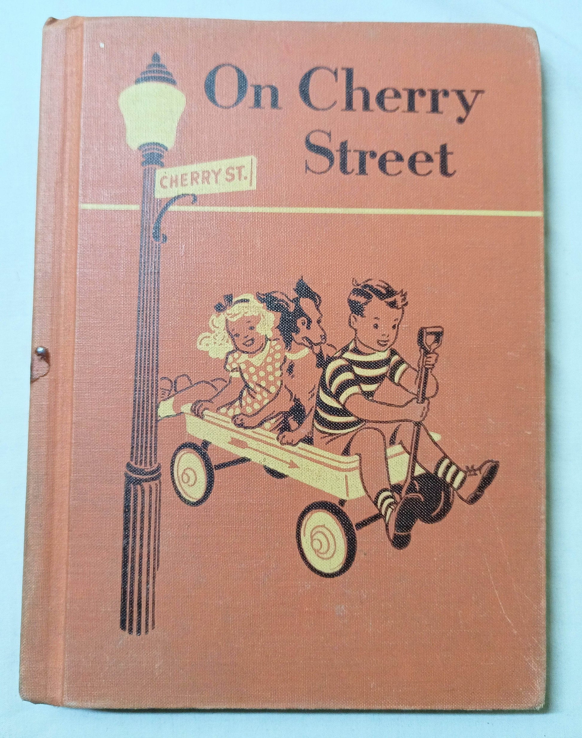 On Cherry Street Ginn Basic Readers Russell Hardcover Schoolbook 1953 - TulipStuff