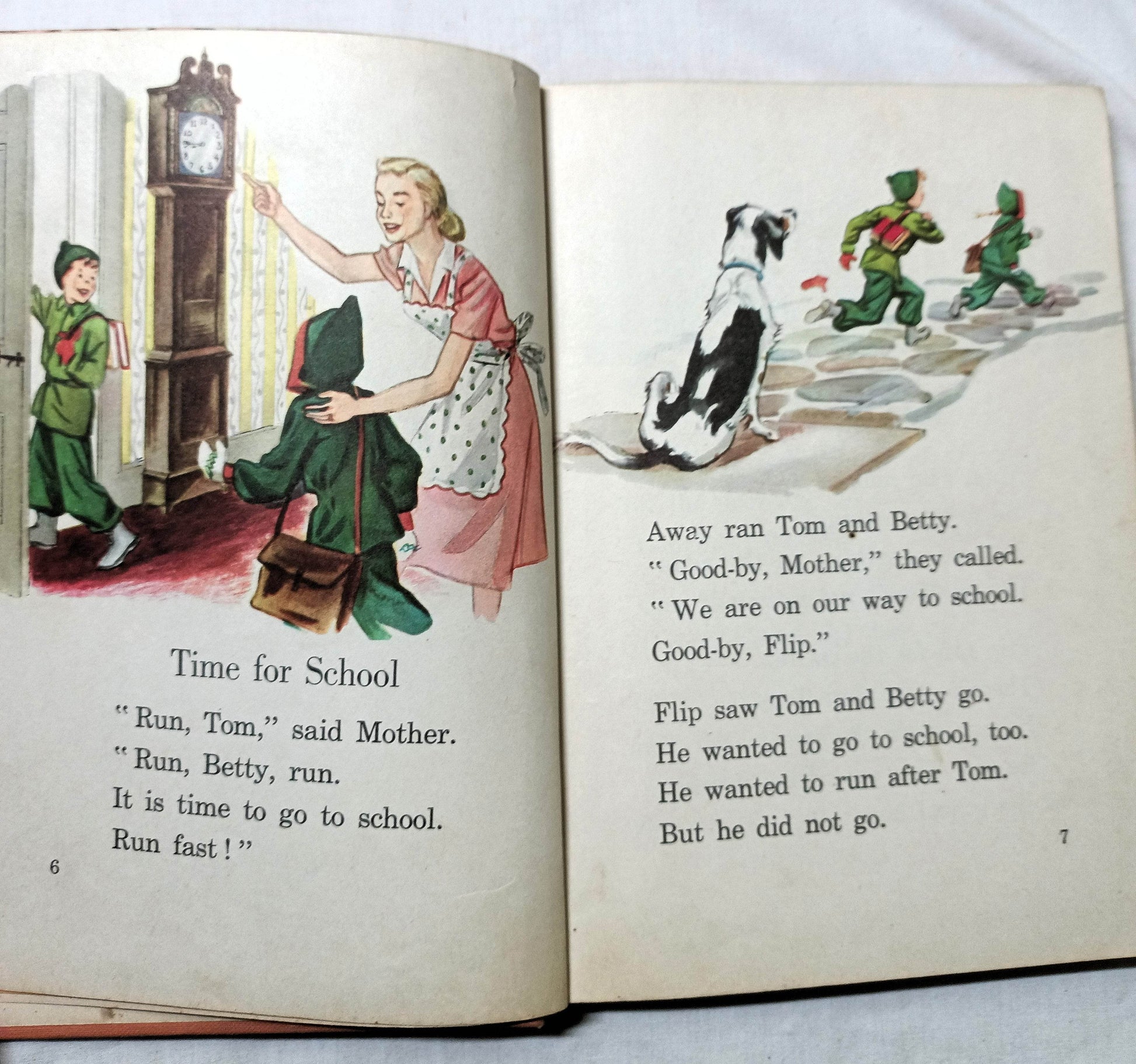 On Cherry Street Ginn Basic Readers Russell Hardcover Schoolbook 1953 - TulipStuff