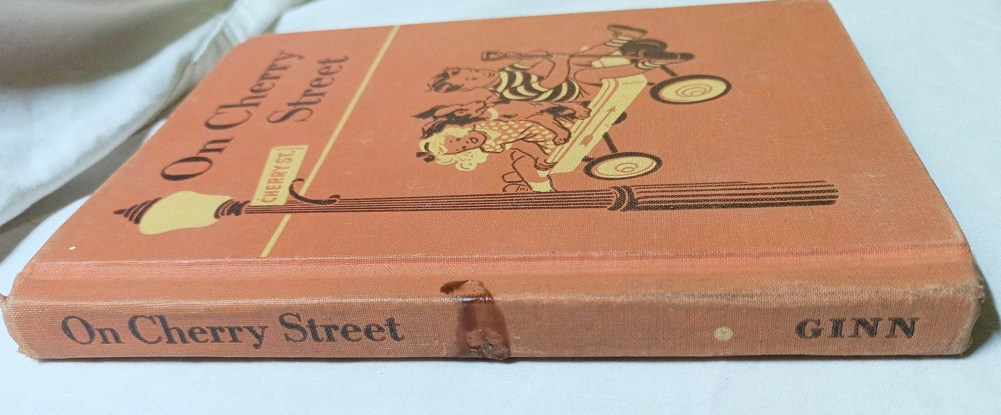 On Cherry Street Ginn Basic Readers Russell Hardcover Schoolbook 1953 - TulipStuff