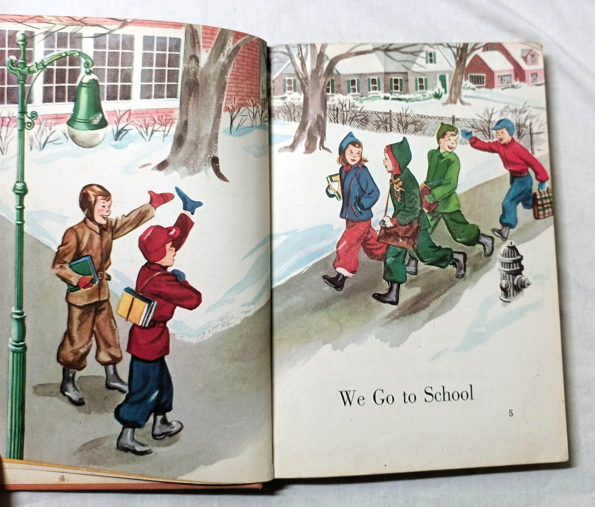 On Cherry Street Ginn Basic Readers Russell Hardcover Schoolbook 1953 - TulipStuff
