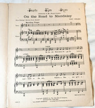 Load image into Gallery viewer, On The Road To Mandalay Rudyard Kipling Oley Speaks Sheet Music 1920&#39;s - TulipStuff
