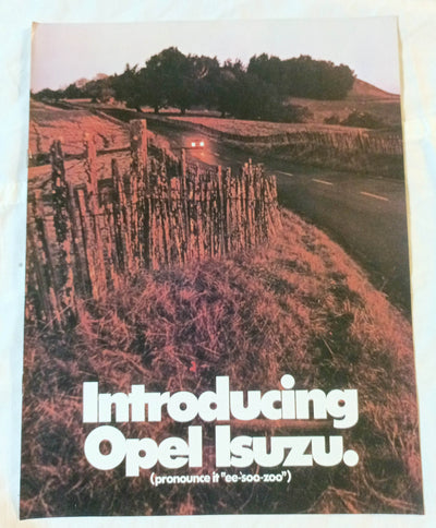 GM Introducing Opel Isuzu 1976 Dealer Sales Brochure - TulipStuff